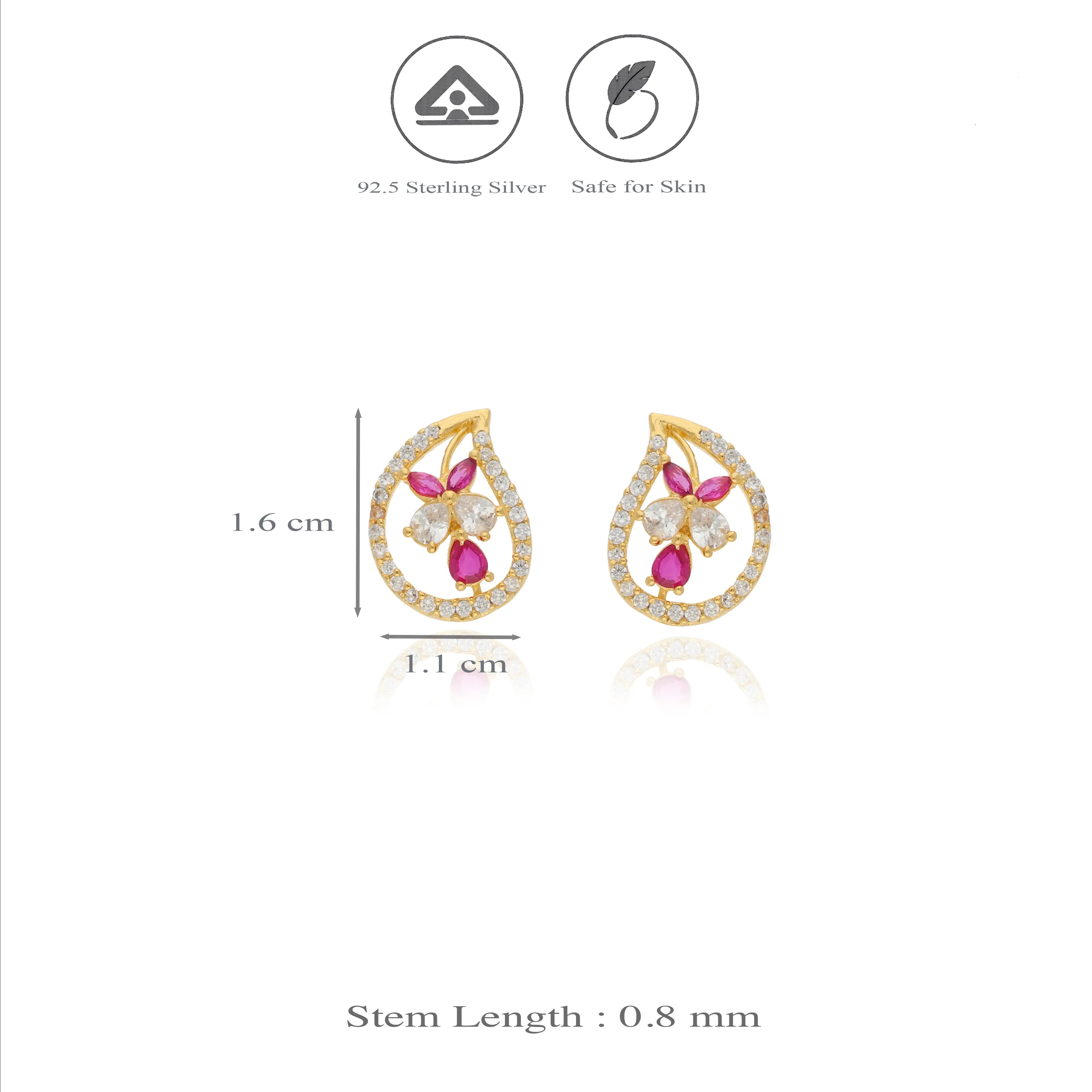 Blushing Bud 925 Silver Studs
