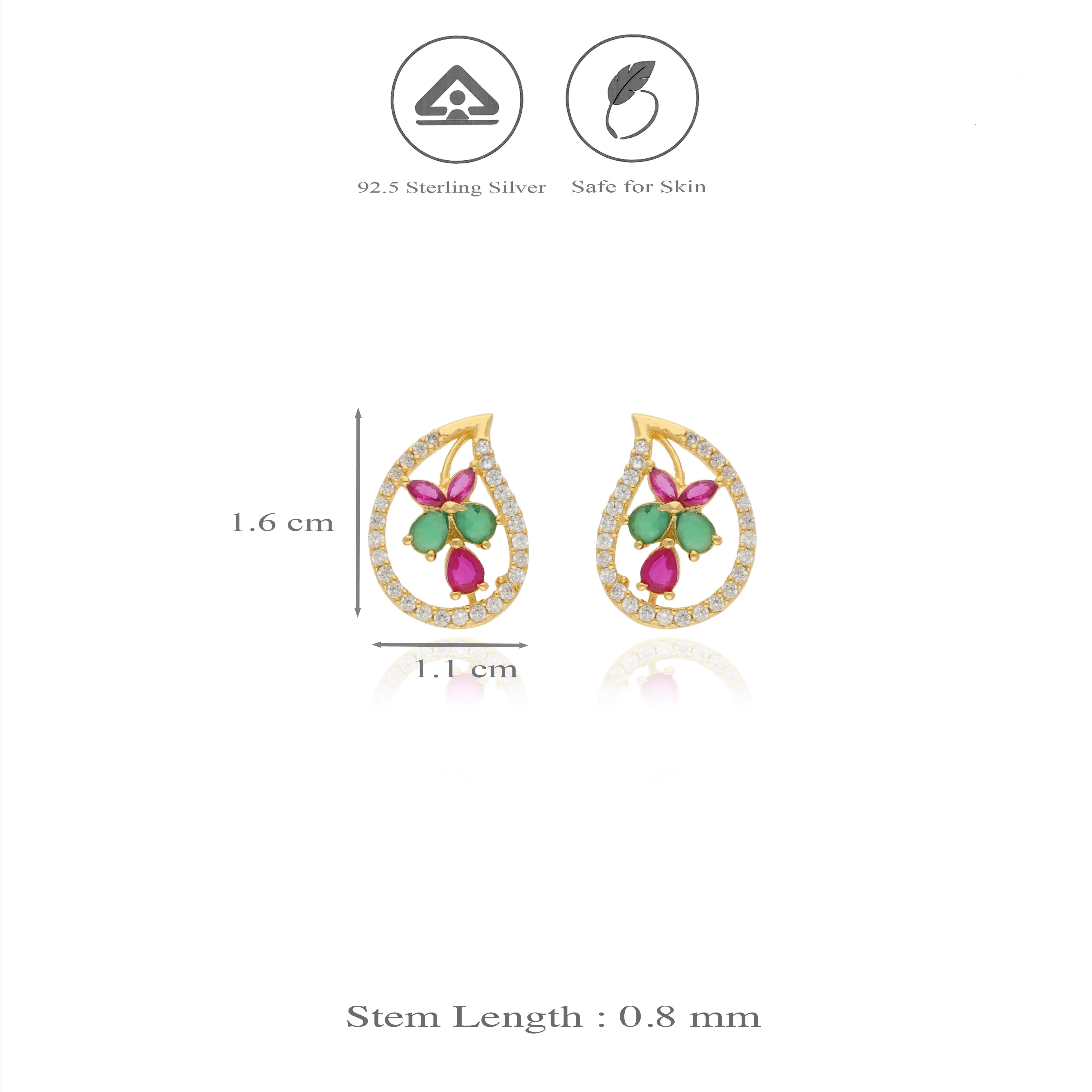 Blushing Bud 925 Silver Studs