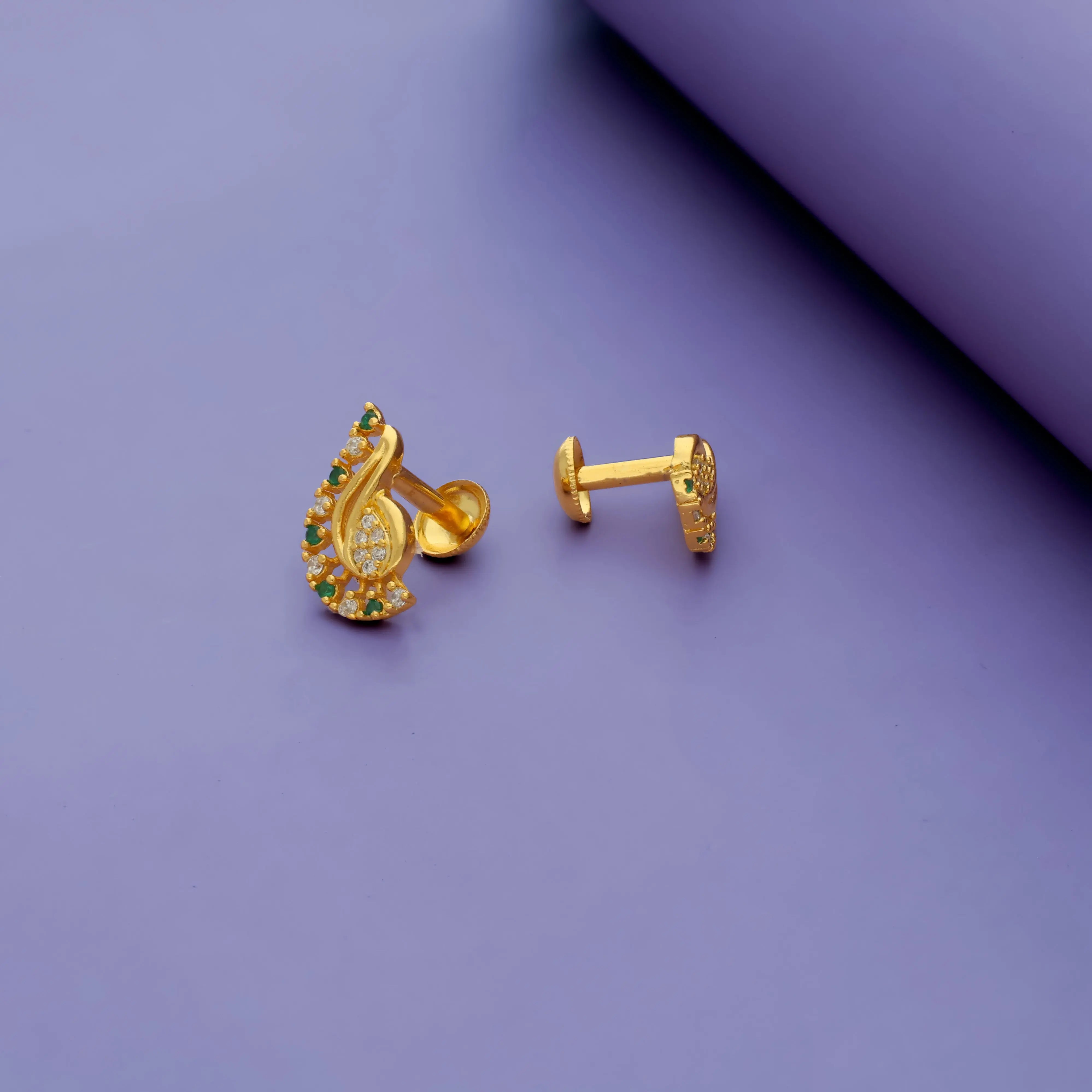 Mango Swirl 925 Silver Stud Earring