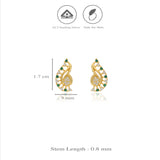 Mango Swirl 925 Silver Stud Earring