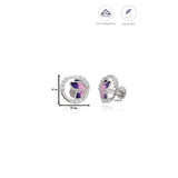 Charm Oval Flutter 925 Silver Stud Earring