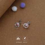 Sweet Pink Spark Women Silver Studs | 925 Hallmark | Everyday Wear