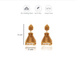Temple finish gold polish jhumkas