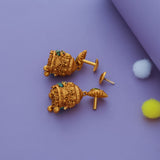 Peacock Lakshmi Gold-Plated 925 Silver Jhumkas