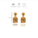 Peacock Lakshmi Gold-Plated 925 Silver Jhumkas