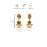 Royal Parrot 925 Silver Jhumkas