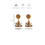 Divine Swan 925 Sterling Silver Temple Jhumka