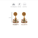 Divine Swan 925 Sterling Silver Temple Jhumka