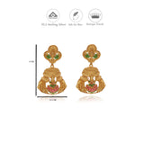 Enchanted Kamala Temple Gold Polish 925 Silver Traditional Jhumka