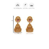 Moonlight Temple Bells Gold Polish 925 Silver Traditional Jhumka