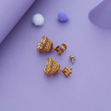 Manikya Traditional 925 Gold Polish Silver Jhumkas