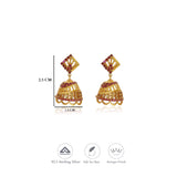 Manikya Traditional 925 Gold Polish Silver Jhumkas