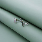 Elegant Two-Tone Butterfly 925 Silver Stud for Kids & Teen(10+ Yrs)