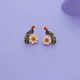 925 Silver peacock Stud Earrings