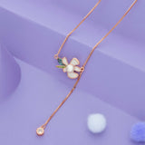 Floral Bloom Charm Silver Necklace | 925 Hallmark | Valentine’s Day Gift for Her
