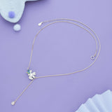 Floral Bloom Charm Silver Necklace | 925 Hallmark | Valentine’s Day Gift for Her