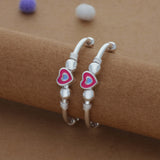 Forever Hearts 925 Silver Kid Bangles for Daily Use (0-5 Yrs)