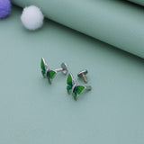 Green Butterfly 925 Silver Stud Earring