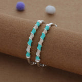 Green Twist 925 Silver Kid Bangles for Daily Use (0-1 Yr)