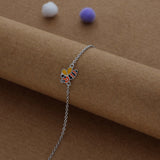 Happy Bee Kid Silver Bracelet ( 9+ Yrs)  | 925 Hallmark | Adjustable | Everyday Wear