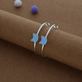Happy Meow Silver Kids Bangles (0-5 Years) | 925 Hallmark | Daily Wear Gift for Kids