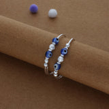 Nazar Blue Pearl 925 Silver Kids Bangles (0-3 Yrs)