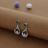 Infinity Curve Glow Women Silver Drops | 925 Hallmark | Everyday Wear