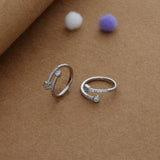 Ivory Spark Silver Toering | 925 Hallmark | Adjustable | Lightweight | Fancy Wear