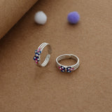 Jewel Vine Silver Toering | Adjustable | Lightweight |  Everyday Wear