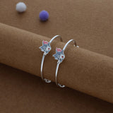 Joyful Micky Mouse Silver Kids Bangles (0-5 Years) | 925 Hallmark | Daily Wear Gift for Kids