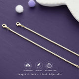Angel Glow Gold Polish 925 Silver Kid Anklet (3Months - 2Yrs)