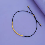 925 Sterling Silver Tiny Bar Thread Anklet (2-10 Yrs)