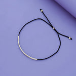 925 Sterling Silver Tiny Bar Thread Anklet (2-10 Yrs)