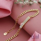 Forever Little Spark Gold Polish Kid Silver Bracelet (1-7 Yrs) | 925 Hallmark | Adjustable | Occasional Wear