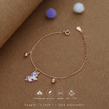Sparkle Unicorn Kid Silver Bracelet ( 1-7 Yrs)  | 925 Hallmark | Adjustable | Occasional / Everyday Wear