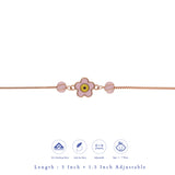 Cute Floral Glow Kid 925 Silver Bracelet(1-7 Yrs)