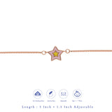 Minimalistic Star Rose Gold Polish Kid Silver Bracelet(1-7 Yrs)