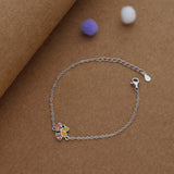 Happy Bee Kid Silver Bracelet ( 9+ Yrs)  | 925 Hallmark | Adjustable | Everyday Wear
