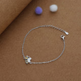 Baby Bee Charm Kid Silver Bracelet ( 9+ Yrs)  | 925 Hallmark | Adjustable | Everyday Wear
