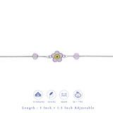 Cute Floral Glow Kid 925 Silver Bracelet(1-7 Yrs)