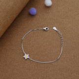 Minimalistic Star Rose Gold Polish Kid Silver Bracelet(1-7 Yrs)