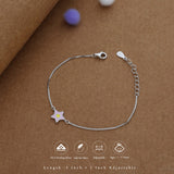Minimalistic Star Rose Gold Polish Kid Silver Bracelet(1-7 Yrs)