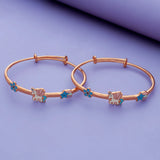 Floral Unicorn Kids Adjustable Bangles Silver