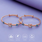 Floral Unicorn Kids Adjustable Bangles Silver
