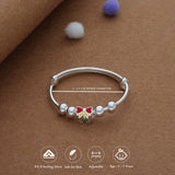 Sweet Knot Kid Silver Bangles (0 - 6Yrs) | 999 Hallmark | Adjustable Kid Bangle | Daily Wear