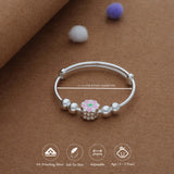 Little Wonders Kid Silver Bangles (0-6 Yrs) | 999 Hallmark | Adjustable Kid Bangle | Daily Wear