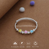 Rainbow Bloom Kid Silver Bangles (0-3 Yrs) | 999 | Adjustable Kid Bangle | Daily Wear