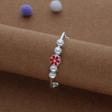 Red Bloom Kid Silver Bangles (0-3 Yrs) | 999 | Adjustable Kid Bangle | Daily Wear