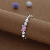 Candy Wing Charm Kid 999 Silver Bangles (0-3 Yrs)|Adjustable Daily Wear Baby Kada