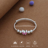 Candy Wing Charm Kid 999 Silver Bangles (0-3 Yrs)|Adjustable Daily Wear Baby Kada